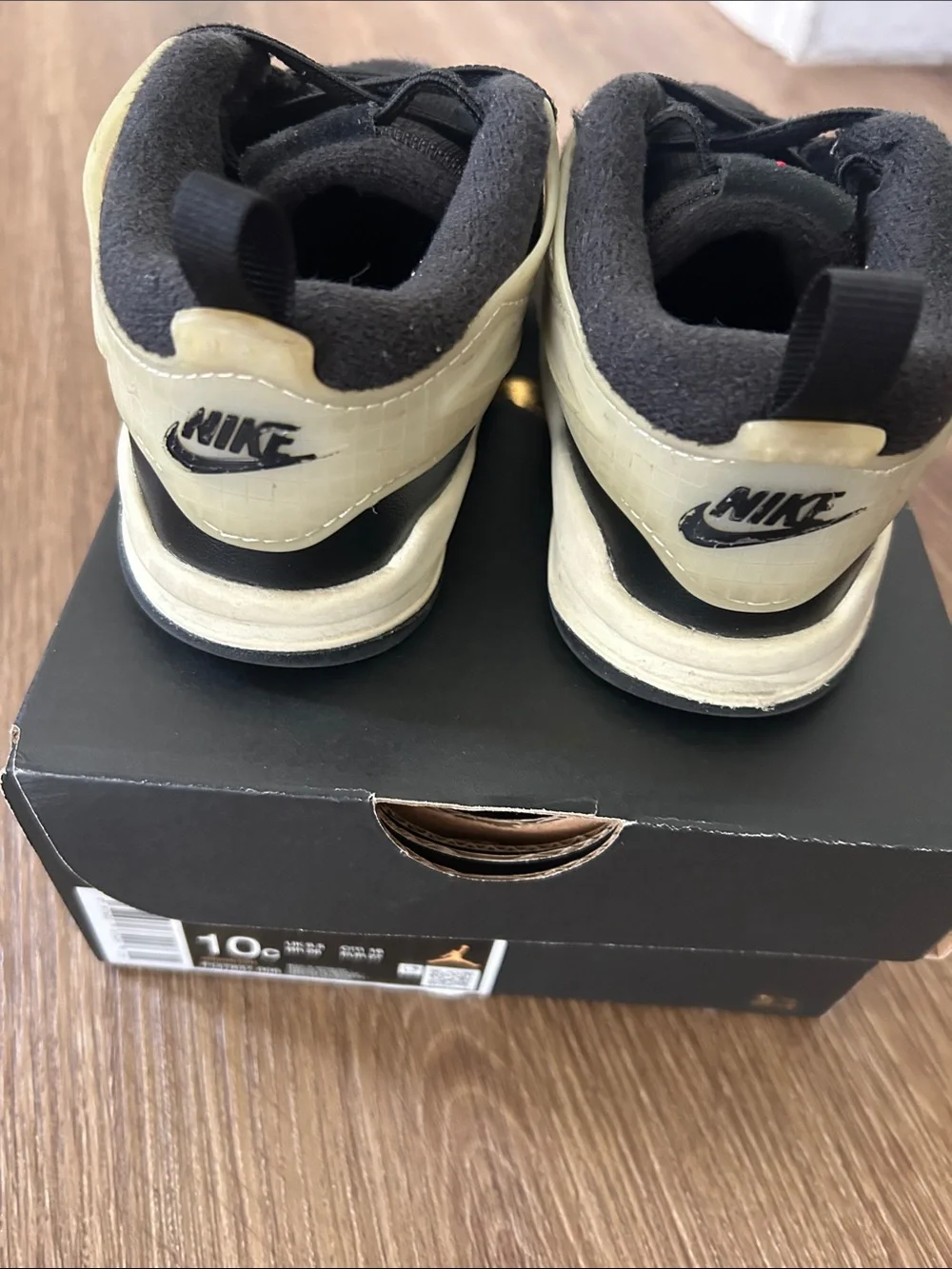 Jordan Kids Sneakers in Black with Cream Accents